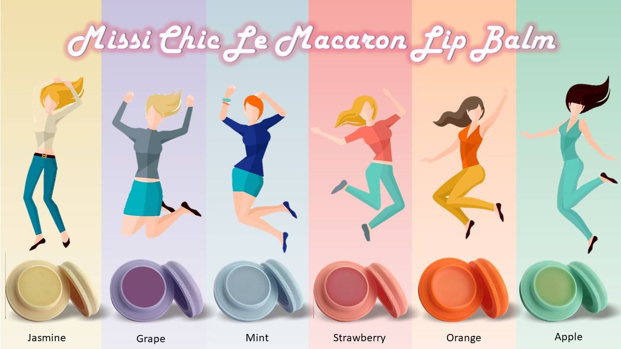 MISSI CHIC Le Macaron Lip Balm #Apple 4g ลิปบาล์มกลิ่มหอมหวาน แพคเกจรูปขนมมาการอง สุดแสนน่ารัก น่าใช้ ช่วยให้ปากชุ่มชื้น เติมเต็มร่องปาก